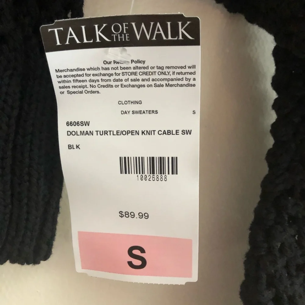 Talk of the Walk - Dolman Turtleneck net cable sweater - Picture 2 of 5